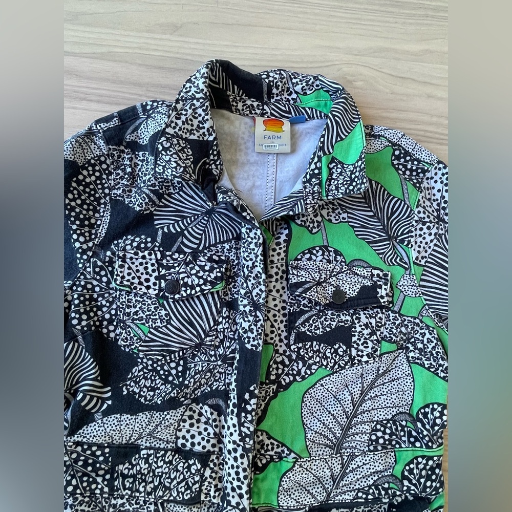 FARM Rio Black and Green Patterned Jumpsuit - Picture 10 of 16